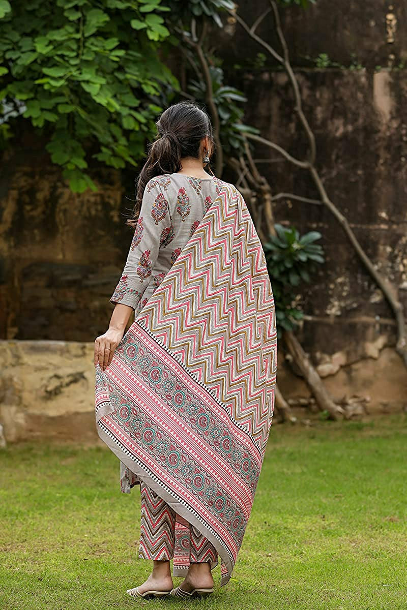 Women Kurta Palazzo and Dupatta Set