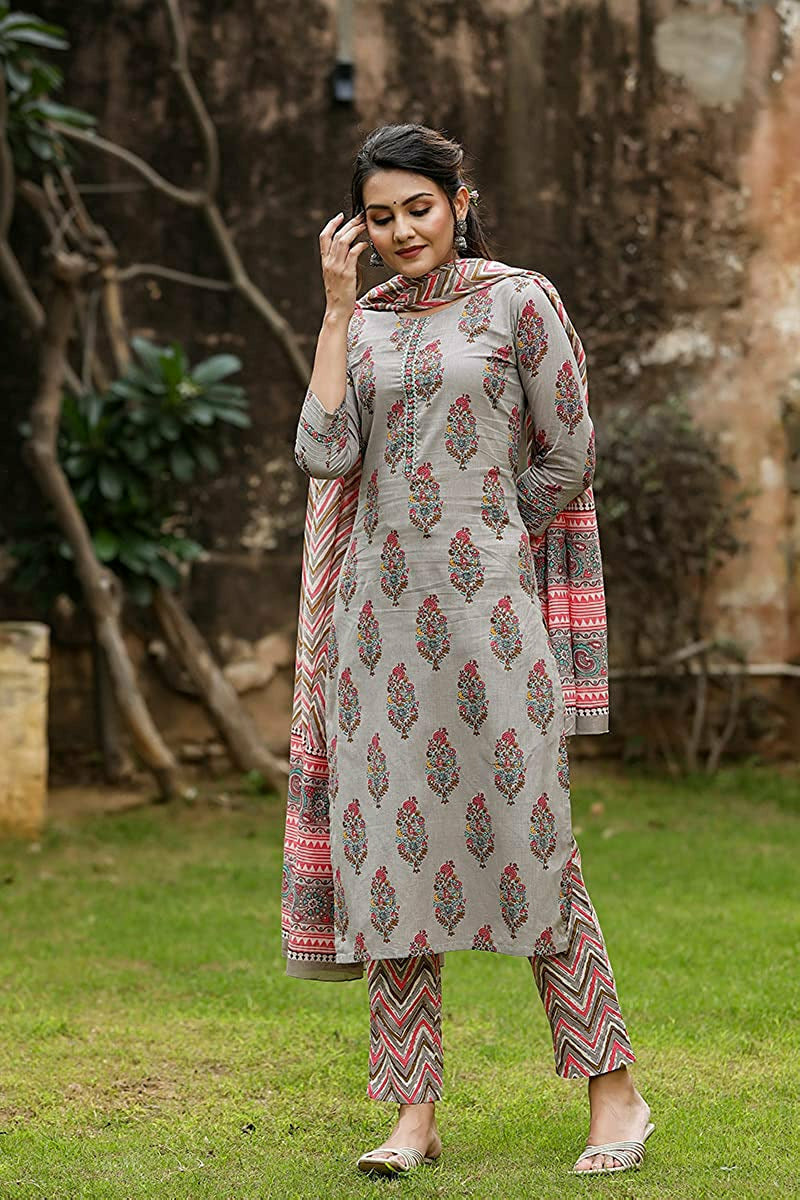 Women Kurta Palazzo and Dupatta Set