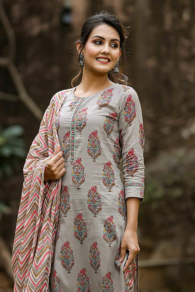 Women Kurta Palazzo and Dupatta Set