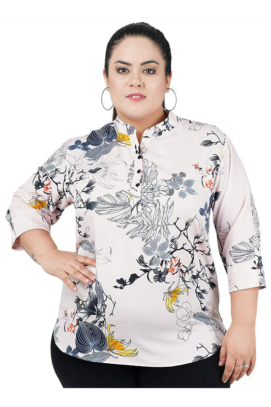 Women's Plus Sizes Printed Long Tunic Top