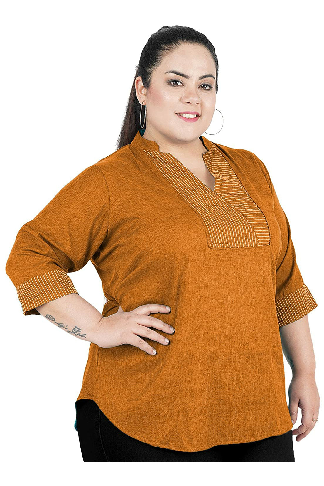 Women's Plus Sizes Rayon Cotton Tunic Shirt – Amy's Cart Queen
