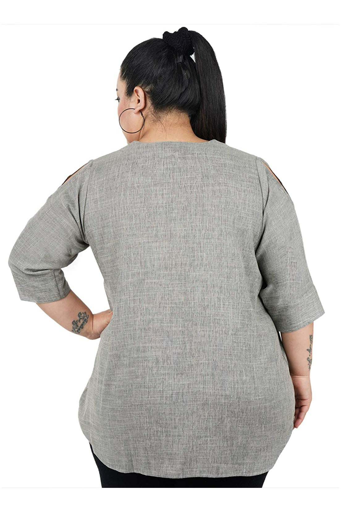 Women's Plus Sizes Rayon Cotton Tunic Shirt – Amy's Cart Queen